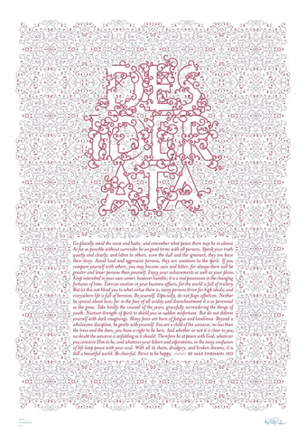 Desiderata poem typography poster 2