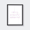 Inspirational Quote 'Collect beautiful moments' purple poster