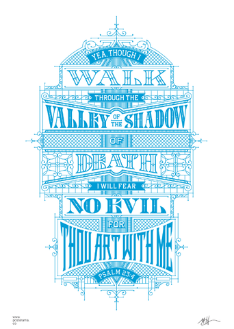 Psalm 23 typography poster 3