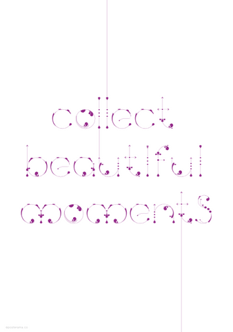 Inspirational Quote 'Collect beautiful moments' purple poster