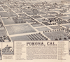 Old map of Pomona California typography poster