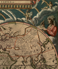 Antique typographic world map by Joan Blaeu