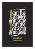 I am the master of my fate calligraphy poster 1