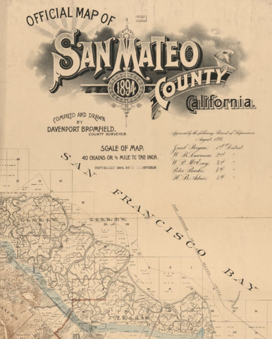 Old reproduction maps of California for sale