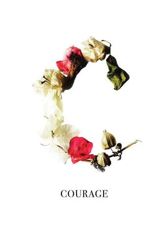 Nature Font: letter 'C' inspirational typography poster