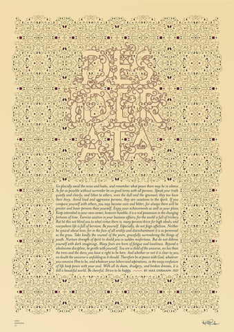 Desiderata poem typography poster 1