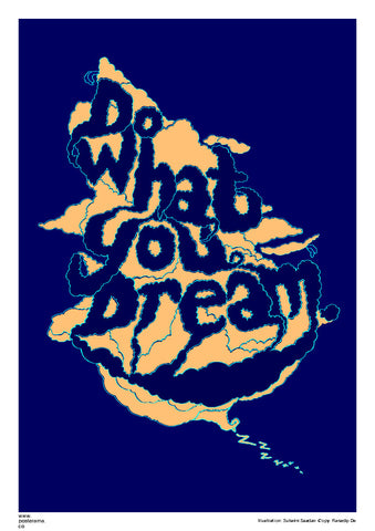 Inspirational quotes: Do what you Dream canvas poster
