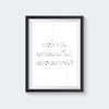 'Collect beautiful moments' black typography poster
