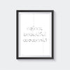 Inspirational Quote 'Collect beautiful moments' black poster
