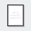 'Collect beautiful moments' purple typography poster