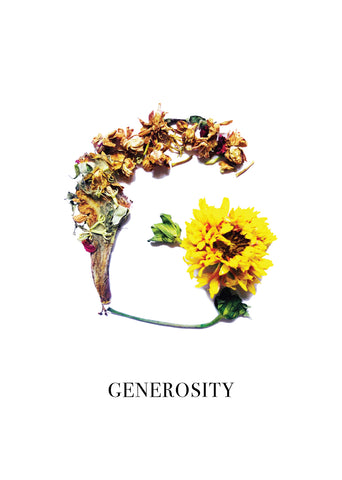 Nature Font: letter 'G' inspirational typography poster