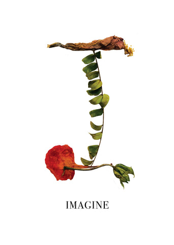 Nature Font: letter 'I' inspirational typography poster