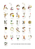 'Let nature be your teacher' A- Z typography & lettering poster