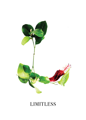 Nature Font: letter 'L' inspirational typography poster