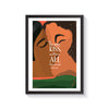 Pablo Neruda poem quote 'In one kiss' typography poster framed
