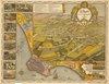 Old map of Los Angeles 1871 lettering poster