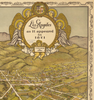 Old map of Los Angeles 1871 lettering poster