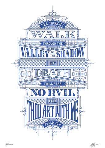 Psalm 23 typography poster 2
