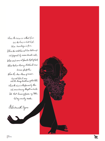 Rabindranath Tagore poem: Where the Mind is without Fear poster 1