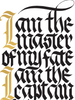 I am the master of my fate calligraphy poster 2 close up