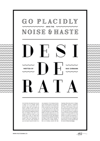 Desiderata typography poster 4
