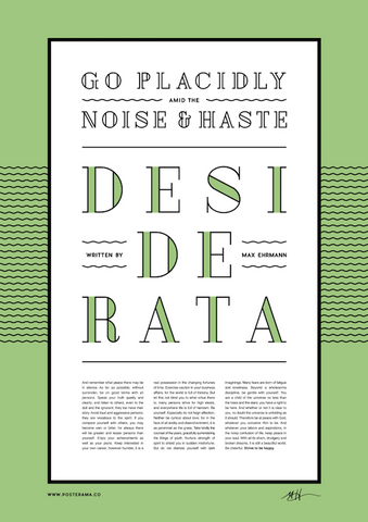 Desiderata poem typography poster 6