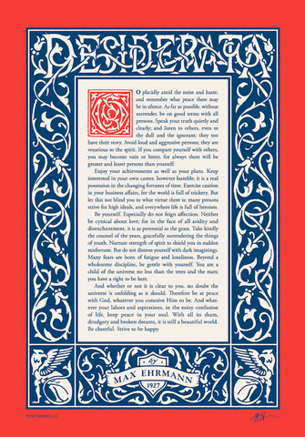 Desiderata poem typography poster 11