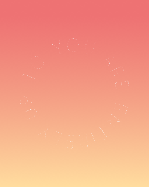 Inspirational Quote 'You are entirely up to you' orange poster