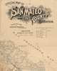 Old Map of San Mateo California poster