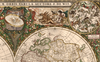 Antique typographic world map of Earth by Frederick de Wit