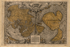 Antique typographic world map of Earth by Oronce Fine
