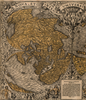 Antique typographic world map of Earth by Oronce Fine