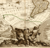 Antique typographic world map of Earth by Jean Baptiste Nolin / Nicolas François Bocquet