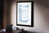 Thoughts become Things, Swami Vivekanda canvas poster Blue