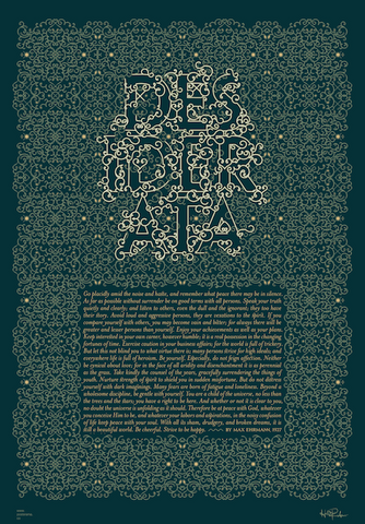 Desiderata poem typography poster 9