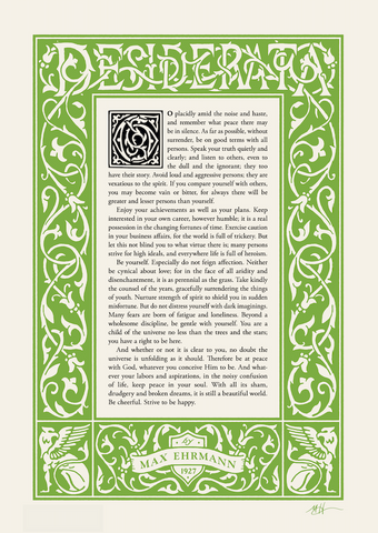 Desiderata poem typography poster 12