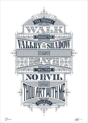 Inspirational quotes: Psalm 23 poster 1